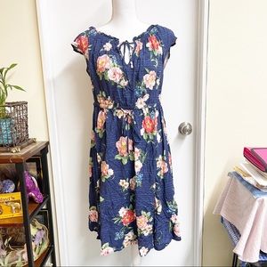 Torrid 💗 Floral Blue Dress Size 00